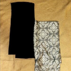 Little Me Gray and White Patterned Fabric